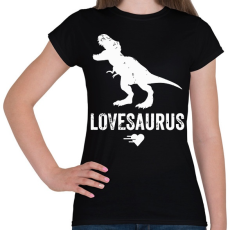PRINTFASHION Lovesaurus - Női póló - Fekete