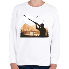 PRINTFASHION Lövészet - Gyerek pulóver - Fehér