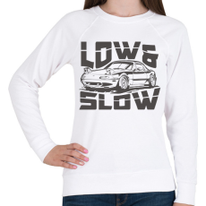 PRINTFASHION Low & Slow - Női pulóver - Fehér