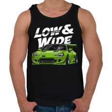 PRINTFASHION Low & Wide - Férfi atléta - Fekete