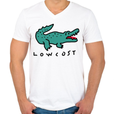 PRINTFASHION lowcost - Férfi V-nyakú póló - Fehér férfi póló