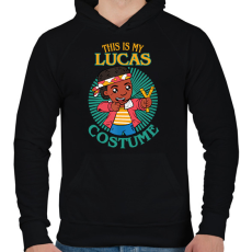 PRINTFASHION Lucas costume - Férfi kapucnis pulóver - Fekete