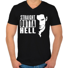 PRINTFASHION Lucifer - Férfi V-nyakú póló - Fekete férfi póló