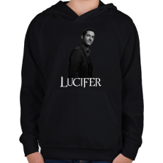 PRINTFASHION Lucifer - Gyerek kapucnis pulóver - Fekete