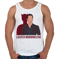 PRINTFASHION Lucifer Morningstar - Férfi atléta - Fehér