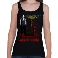 PRINTFASHION lucifer morningstar-quote1 - Női atléta - Fekete női trikó