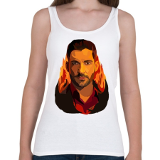 PRINTFASHION Lucifer - Női atléta - Fehér női trikó