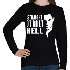 PRINTFASHION Lucifer - Női pulóver - Fekete női pulóver, kardigán