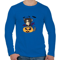 PRINTFASHION Lucifer pumpkin - Férfi hosszú ujjú póló - Királykék