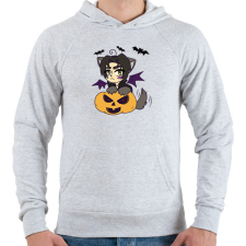 PRINTFASHION Lucifer pumpkin - Férfi kapucnis pulóver - Sport szürke férfi pulóver, kardigán