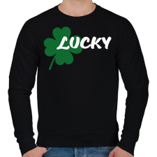 PRINTFASHION Lucky - páros - Férfi pulóver - Fekete férfi pulóver, kardigán