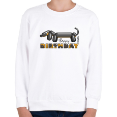 PRINTFASHION Lufitacskó Happy birthday felirattal - Gyerek pulóver - Fehér