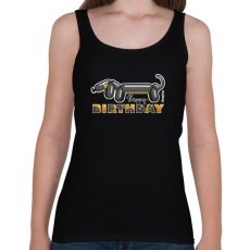 PRINTFASHION Lufitacskó Happy birthday felirattal - Női atléta - Fekete