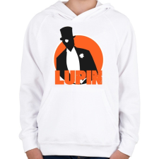PRINTFASHION Lupin - Gyerek kapucnis pulóver - Fehér gyerek pulóver, kardigán