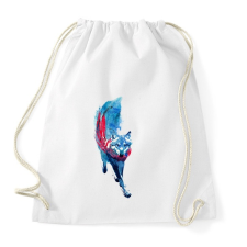 PRINTFASHION Lupus lupus - Sportzsák, Tornazsák - Fehér tornazsák