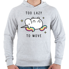 PRINTFASHION Lusta egyszarvú - Férfi kapucnis pulóver - Sport szürke férfi pulóver, kardigán