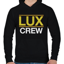 PRINTFASHION Lux Crew - Férfi kapucnis pulóver - Fekete férfi pulóver, kardigán