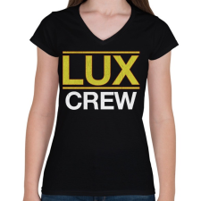 PRINTFASHION Lux Crew - Női V-nyakú póló - Fekete női póló