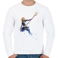 PRINTFASHION Lux - Férfi pulóver - Fehér