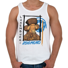 PRINTFASHION Luxemburgi Zsigmond - Férfi atléta - Fehér atléta, trikó