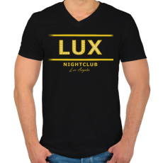 PRINTFASHION luxnightclub - Férfi V-nyakú póló - Fekete