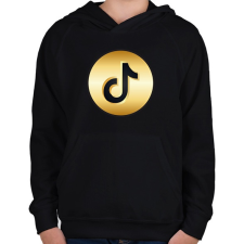 PRINTFASHION Luxury tiktok - Gyerek kapucnis pulóver - Fekete gyerek pulóver, kardigán