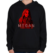 PRINTFASHION m3gan doll red - Gyerek kapucnis pulóver - Fekete gyerek pulóver, kardigán