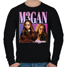 PRINTFASHION M3gan - Férfi pulóver - Fekete