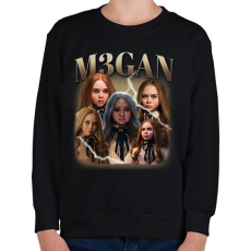 PRINTFASHION M3gan horror - Gyerek pulóver - Fekete