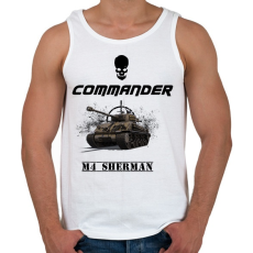 PRINTFASHION m4 sherman - Férfi atléta - Fehér