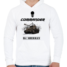 PRINTFASHION m4 sherman - Férfi kapucnis pulóver - Fehér férfi pulóver, kardigán