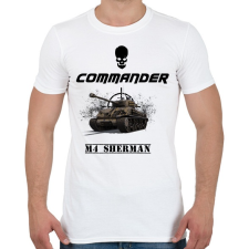 PRINTFASHION m4 sherman - Férfi póló - Fehér férfi póló