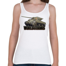 PRINTFASHION M4 Sherman WOT - Női atléta - Fehér női trikó