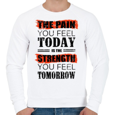 PRINTFASHION Ma fájdalom, holnap erő - Férfi pulóver - Fehér férfi pulóver, kardigán