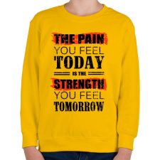 PRINTFASHION Ma fájdalom, holnap erő - Gyerek pulóver - Sárga gyerek pulóver, kardigán