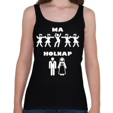 PRINTFASHION ma - holnap - Női atléta - Fekete női trikó
