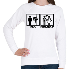 PRINTFASHION ma - holnap - Női pulóver - Fehér női pulóver, kardigán