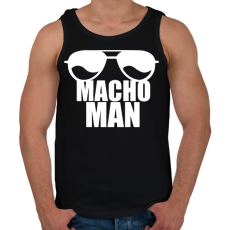 PRINTFASHION Macho Man 2 - Férfi atléta - Fekete