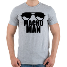 PRINTFASHION Macho Man - Férfi póló - Sport szürke férfi póló