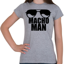 PRINTFASHION Macho Man - Női póló - Sport szürke női póló
