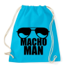 PRINTFASHION Macho Man - Sportzsák, Tornazsák - Surf blue