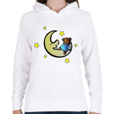 PRINTFASHION maci1 - Női kapucnis pulóver - Fehér női pulóver, kardigán