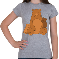 PRINTFASHION Maci család - Női póló - Sport szürke