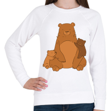 PRINTFASHION Maci család - Női pulóver - Fehér női pulóver, kardigán