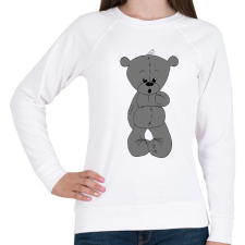 PRINTFASHION Maci - Női pulóver - Fehér női pulóver, kardigán