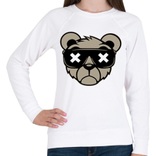 PRINTFASHION Maci - Női pulóver - Fehér női pulóver, kardigán