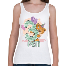 PRINTFASHION Macis szülinap - Névvel, számmal - Női atléta - Fehér női trikó