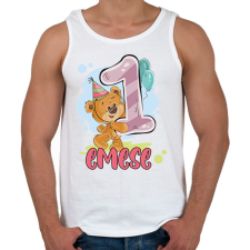 PRINTFASHION Macis szülinap - Számmal - Férfi atléta - Fehér atléta, trikó