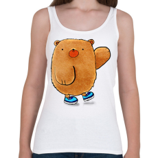 PRINTFASHION Mackó integet - Női atléta - Fehér