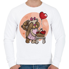 PRINTFASHION Mackó pár - Férfi pulóver - Fehér férfi pulóver, kardigán